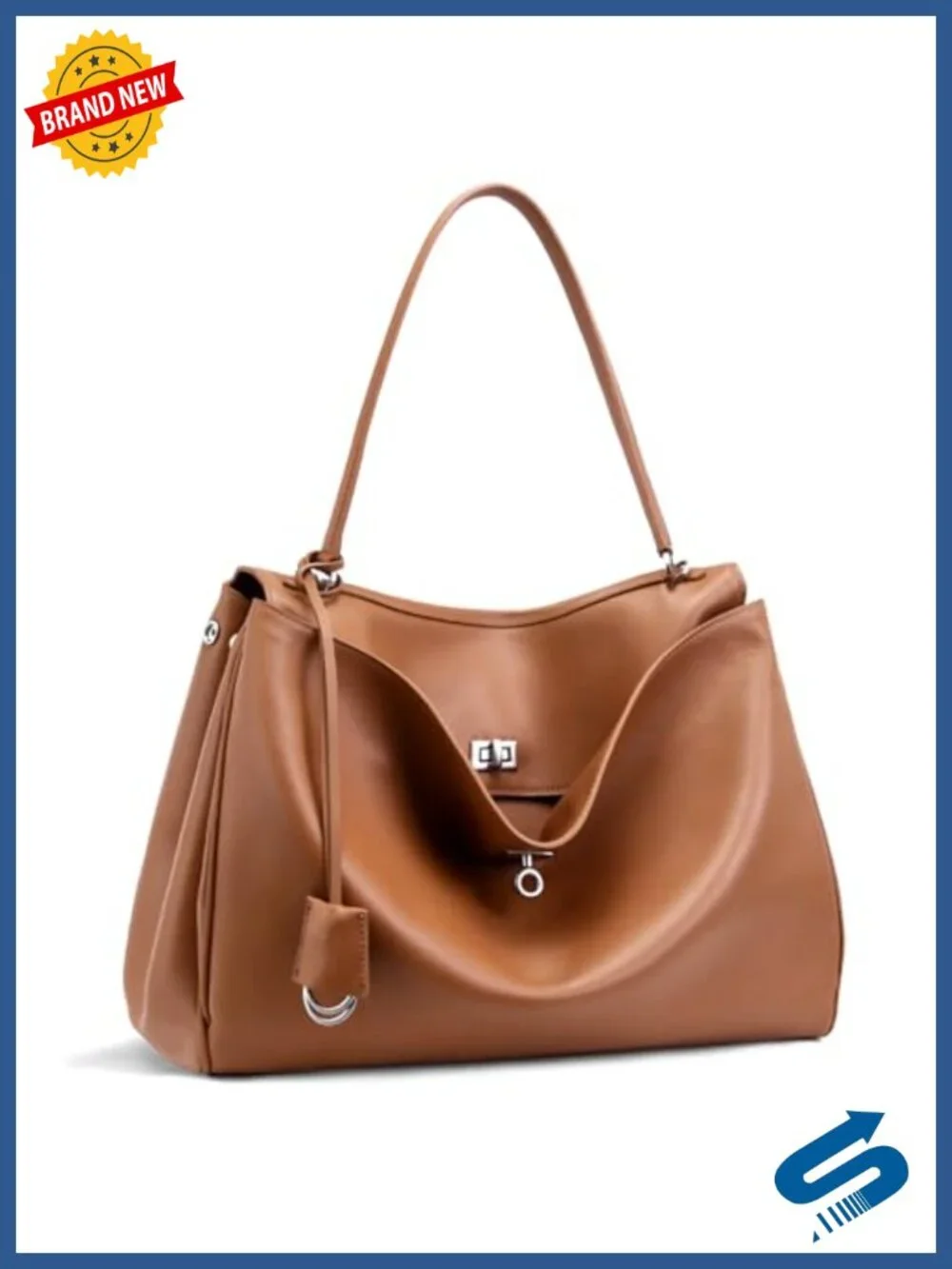 Genuine Leather Tote Bag for Women Large Capacity Work Travel Satchel